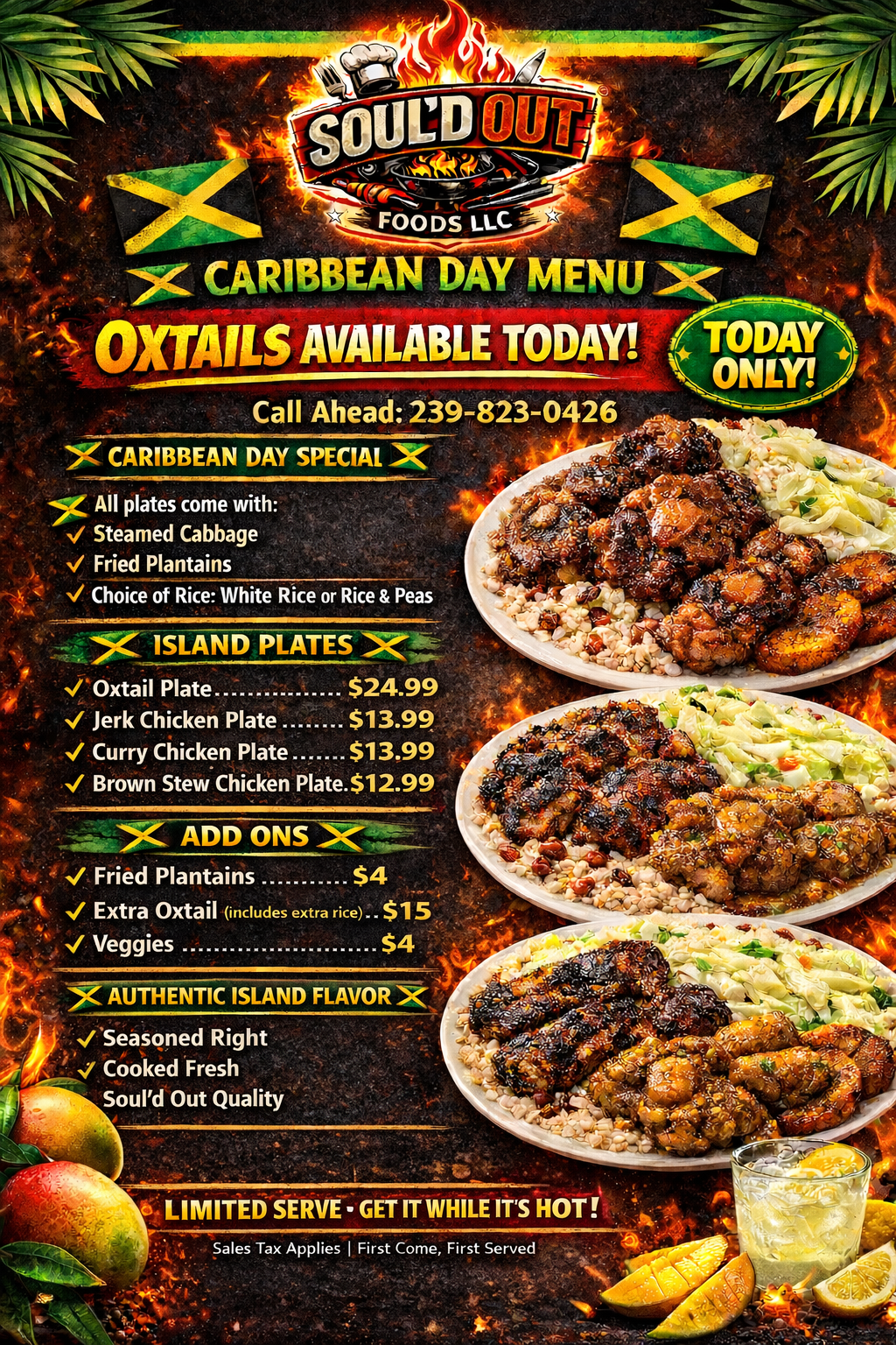 Caribbean Day Menu